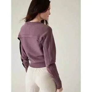 ATHLETA Sequoia Sweater knit cardigan zip front